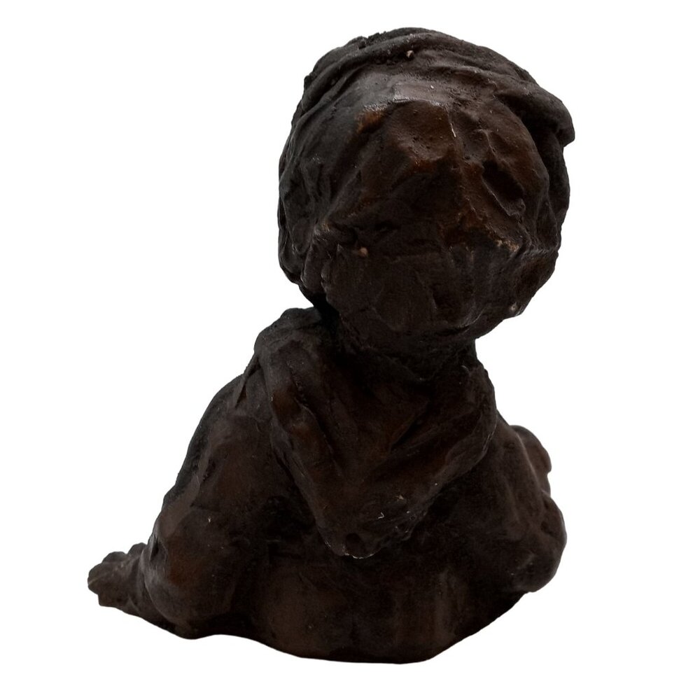 Boy In Sailor Suit Sculpture Babs Mellor Vintage OOAK Art Toddler Kid Statue - Picture 5 of 13